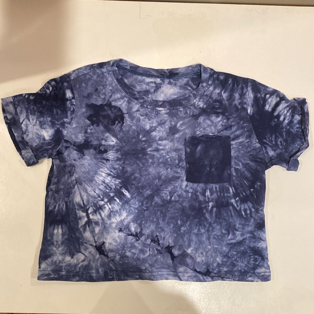 Blue Tie Dye Crop Top — Used Condition